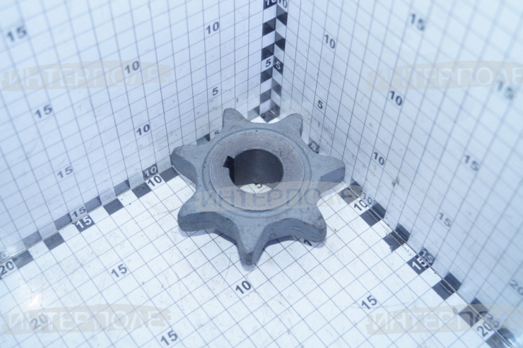 Звездочка (z= 7, t=38,0 d вала=30 мм.) привода транспортеров элеваторов Акрос, Вектор, Дон-1500Б, шнека чистого зерна ОВС-25