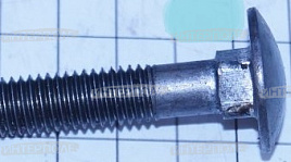 Болт М10х 60х1,5 круглая головка с квадратным подголовником, класс 5.8