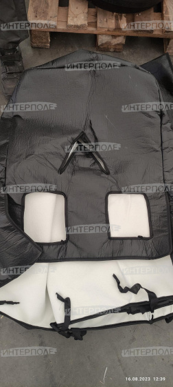 Утеплитель двигателя МТЗ-80,82 квадратные фары СУПЕР АРКТИК до конца лонжеронов, ДВОЙНОЙ 7мм, (Эластоискожа)