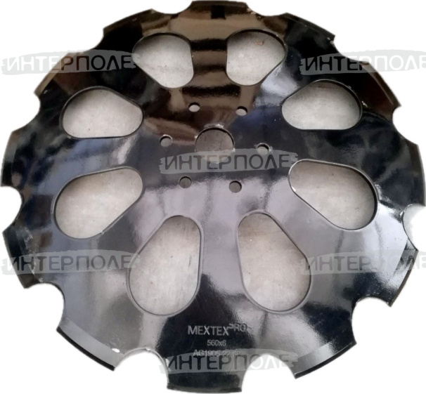 Диск 560х6,0 мм ромашка со спицами (Бор.сталь, 12 лепестков, 6 болтов на диаметре 120 мм БДМ) МЕХТЕХ ПРО