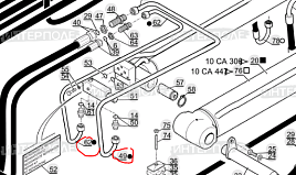 Набор трубок 265142+265140/311360 + 311359 гидравлических Manitou