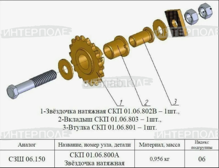 Втулка d=22 мм механизм привода (полиамид) СЗС-2,1 СКП-2,1