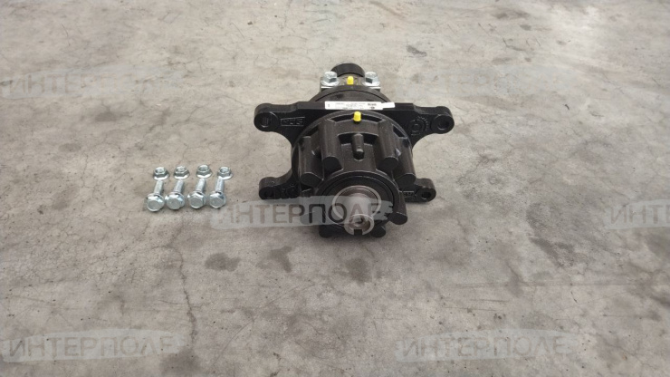 Привод (редуктор) ножа косы, горизонтальный, с головкой 27 мм со стальным кольцом Шумахер производство Россия