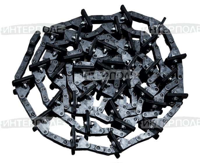 Транспортер зернового элеватора цепной (t=41,4, 145 звеньев, 34/36 скребка) John Deere (9560/9670/9880) Акмаш