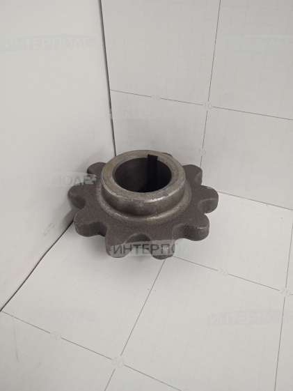 Звездочка (z=10, t=38,0,d=50) верхнего 3-х опорного вала наклонной камеры Есиль-760,КЗС-1218,Есиль-750,КЗС-10К 