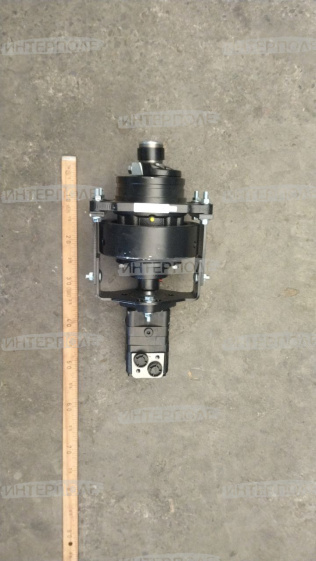 Привод (редуктор) ножа косы, в сборе с гидромотором, c головкой 27 мм со стальным кольцом Шумахер