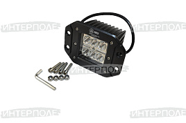Фара светодиодная прямоугольная 18W 6х3W (Spot) Направленный свет встраиваемая 12-24В