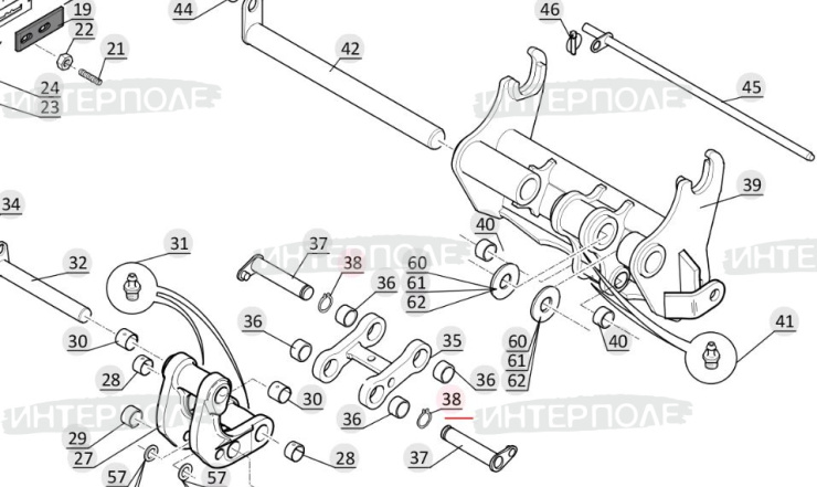 Кольцо стопорное Manitou 627 737