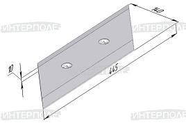 Нож S=10 мм (2-х сторонний) левый к плугу ПСКу ПСКуМ (СУР)
