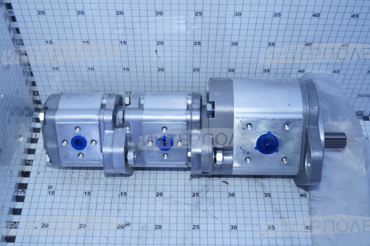 Тандем насосов НШ 28-10-10 (правый, 6 шлиц) под фланцы ACROS ВЕКТОР (Гидросила)
