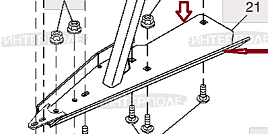 Опора левая John Deere (925D, 930D, 936D) Оригинал