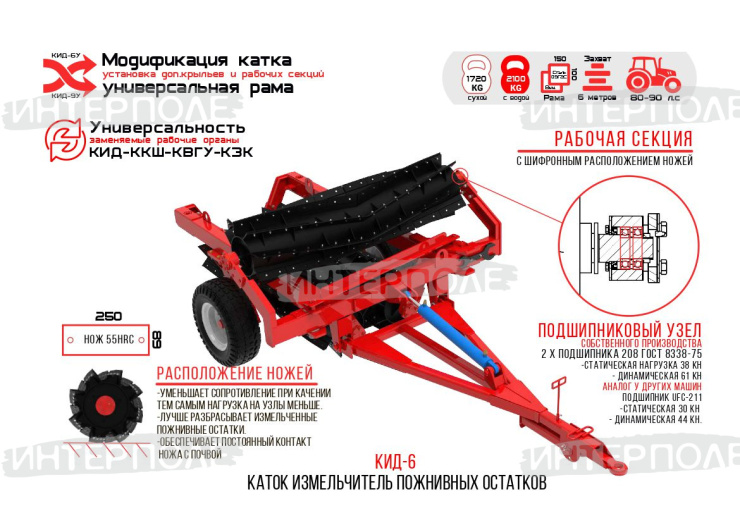 Каток измельчитель КИД-6
