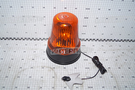 Маяк проблесковый (желтый, лампа накаливания, на магнитах, в прикуриватель) 24В