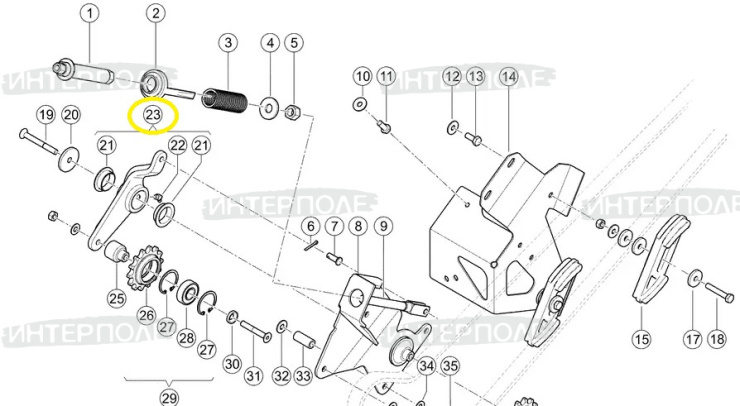 Рычаг натяжной Claas (TUCANO 320,580-570)
