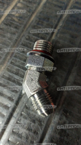 Уголок 45° тандема насосов для двигателя 10Л 9/16jicx9/16orb (Бюлер)