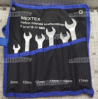 Набор ключей комбинированных № 6 (6 ключей) (8-17) сумка MEXTEX