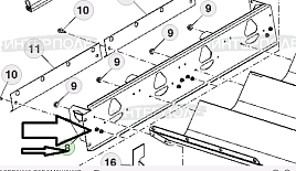 Желоб John Deere (9650STS; 9750STS;9760STS; 9870STS ; S550- 690)