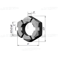 Гайка М27х1,5 прорезная оси диска (РЗЗ)