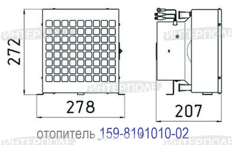 Отопитель кабины(УНИВЕРС.) 24В алюм. (ШААЗ)
