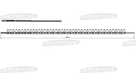Нож (часть ножа, передняя часть, без головки, сегмент двойной с мелкой насечкой жатка John Deere)
