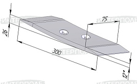 Долото S=12 мм (2-х стороннее) к плугу ПСКуМ (СУР)