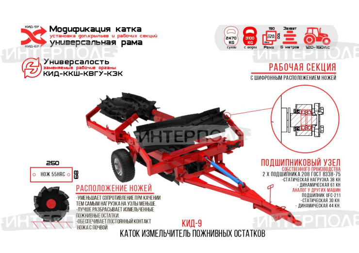 Каток измельчитель КИД-9М