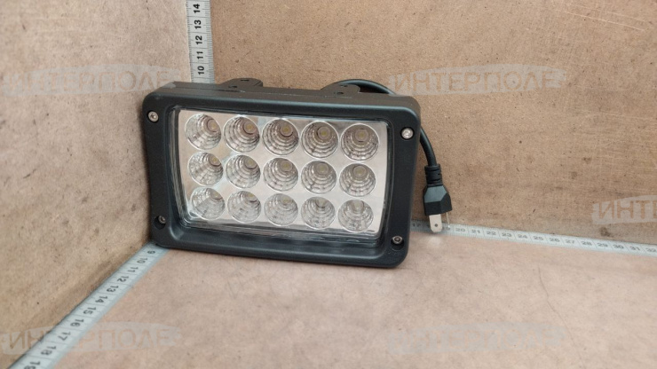 Фара светодиодная прямоугольная 45WL 15х3W-76mm 3000LM PRO (Flood) Рассеянный свет универсальная 12-24В MEXTEXpro