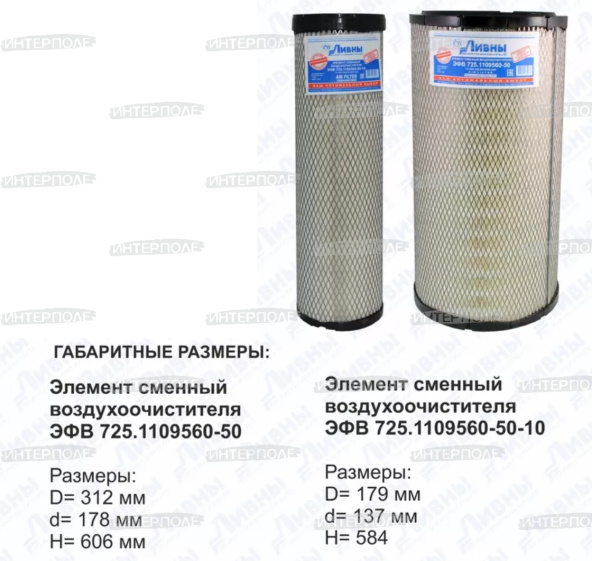 Фильтр возд. втор. Acros (550, 585); Т500; RSM F1300 (Ливны)