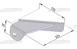Кронштейн крепления отвала к башмаку верхний к плугу ПСКуМ (СУР)