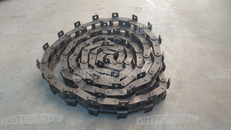 Цепь ТРД-38-5600-1-2-8-2 (5 м. -264зв)(d=7,92мм) (транспортер) проушины 2-х сторонние