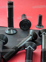 Болт М12х 80 DIN 608 (10.9) с гайкой, потайная головка с квадратным подголовником 