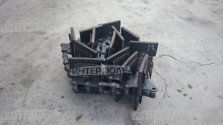 Транспортер колосового элеватора "Полесье"КЗР-0208080Б(13 скребков) скребок 100х150 корд ОМСК