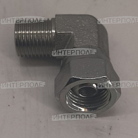 Угольник S19-S19 с гайкой (М16х1,5-М16х1,5) кованый 