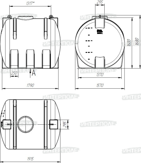 Емкость горизонтальная 3 000 л