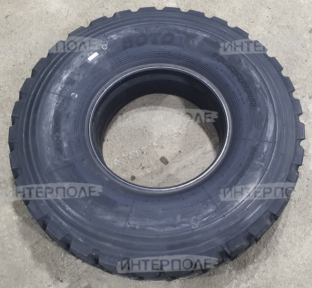 Шина 12,00 R20 (320 R508) (МАЗ) (ведущая ось (карьерный протектор)) BT118 /156/153F/ 20НС (с камерой ) с об. лентой BOTO