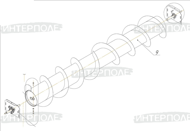 Шнек ПКД 02.000 в сборе (НАШ-873) 