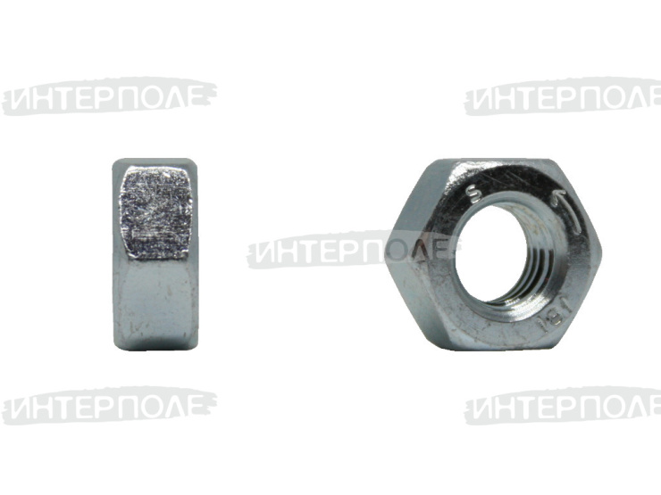Гайка М16х2,0 шестигранная, LH (левая резьба) класс 8 оцинк