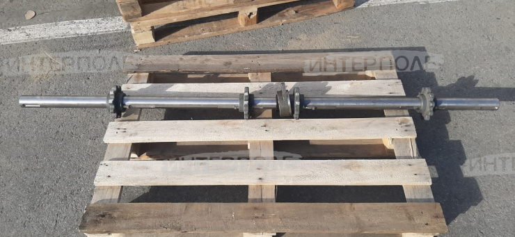 Вал верхний наклонной камеры в сборе(4зв.,z=11,t=38)Есиль-760,КЗС-1218,Есиль-750,КЗС-10К