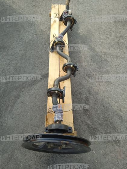 Вал соломотряса коленчатый ведущий (задний) со шкивом Есиль-760,КЗС-1218,Есиль-750, КЗС-10К Гомсельмаш