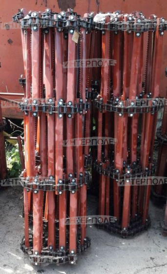 Транспортер наклонной камеры цепной, сплошной (четырехцепной) КЗК-1218 (поставляется на конвеер с 2015 года до 2017) Нов-рск