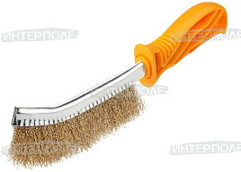 Щетка по металлу ручная 1-рядная, с пластиковой ручкой (TOLSEN)