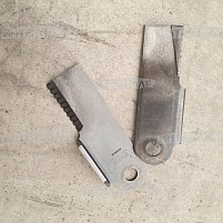 Нож измельчителя (d-19,5 4,9х51х190) зазубренный, с лопатками, правый, с лазерным покрытием John Deere, MWS