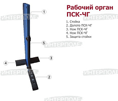 Рабочий орган в сборе к плугу ПСК-ЧГ 795 мм (СУР)