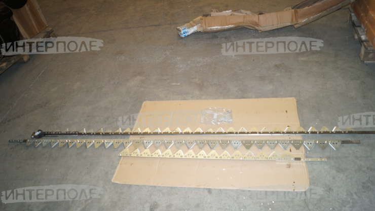 Нож секционный .6,0м. ЖН-6Б, ЖВН-6М, головка под подшипник с пластиковым кольцом, сегмент с грубой насечкой, Шумахер