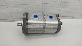 Тандем насосов НШ 20-12Л (левый, вал 9 шлиц, крепление фланец) для комбайнов КЗС-1218, Палессе GS12 с 2019г. (Гидросила)