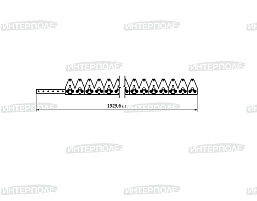 Нож (часть ножа, конечная часть. сегмент двойной с мелкой насечкой жатка 30 фут/9 метров John Deere)