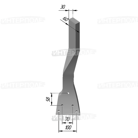 Стойка предплужника (литье) ПЛН (РЗЗ)