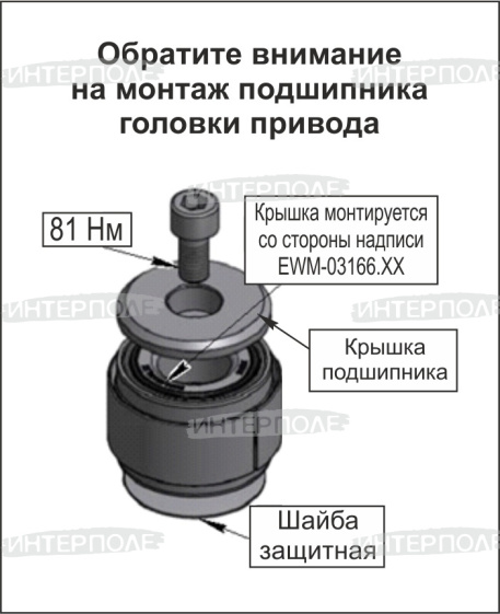 Подшипник головки привода со стальным кольцом. Рем.комплект Шумахер