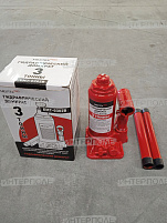 Домкрат .3 тонн. (158х308мм, одноплунжерный, с предохр. клапаном) MEXTEX PRO