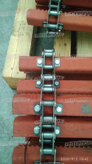 Транспортер наклонной камеры цепной (симметричный) КЗК-1218 крепление болтом Нов-рск